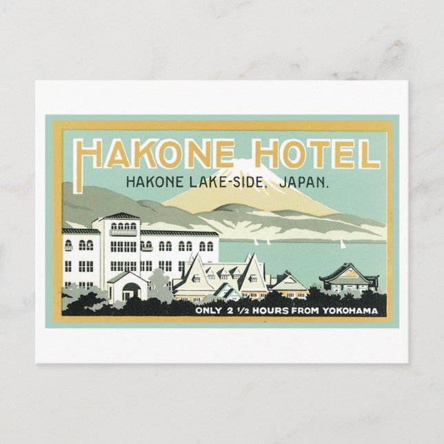 Hakone Hotel, Hakone Lake-side, Japan Postcard (Front)