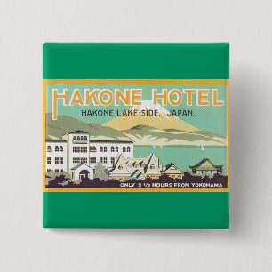 Hakone Hotel Japan 15 Cm Square Badge