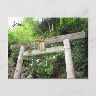 hakone wooden torii postcard