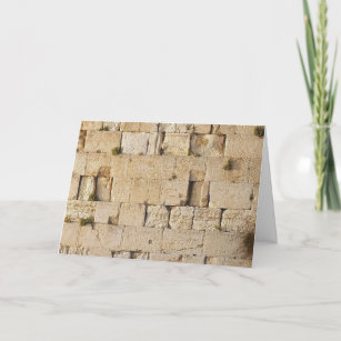 HaKotel (The Western Wall) On Front Holiday Card