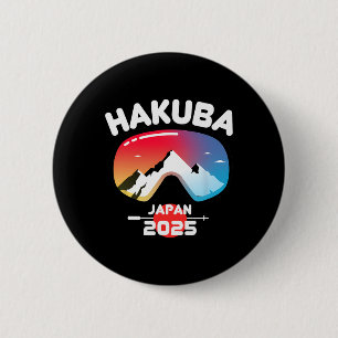 Haku Japan Skiing And Snowboarding Adventure 2025 6 Cm Round Badge