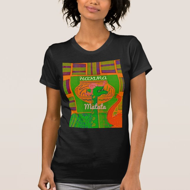 Hakuna Giraffe Art Print T-Shirt (Front)