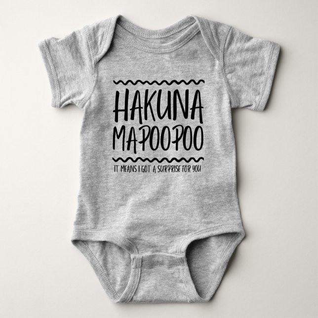 HAKUNA MAPOOPOO FUNNY BABY BODYSUIT (Front)