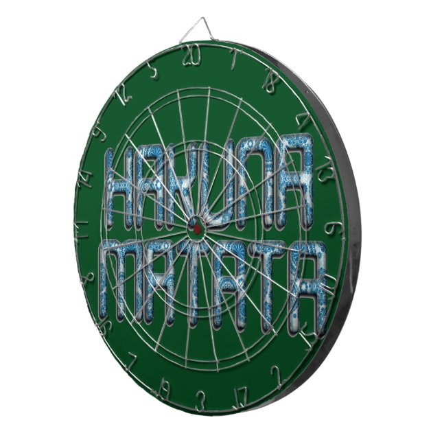 Hakuna Matata 3D Art Print Dartboard (Front Right)