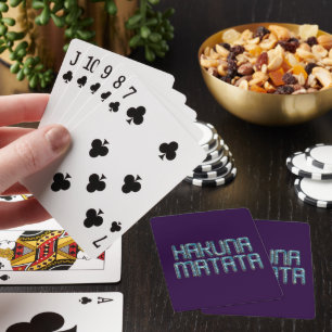 Hakuna Matata 3D Art Print Playing Cards