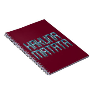 Hakuna Matata 3D Art Print Spiral Notebook