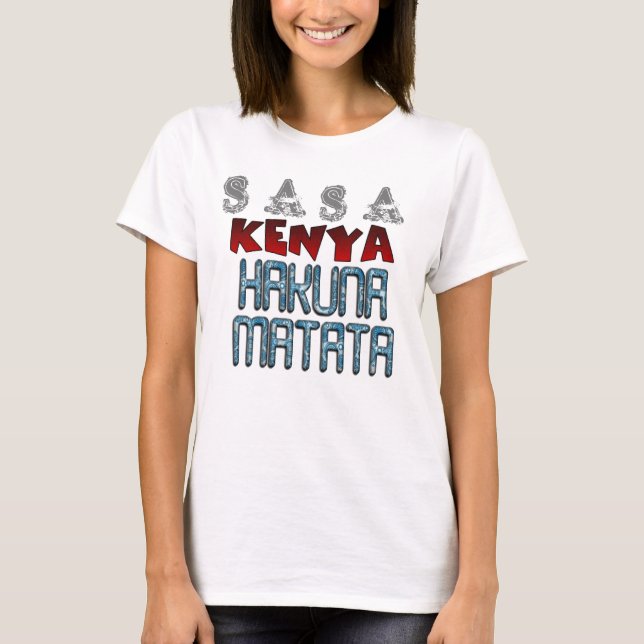 Hakuna Matata 3D Art Print T-Shirt (Front)