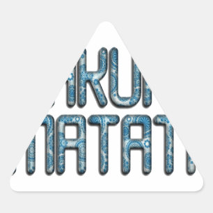 Hakuna Matata 3D Art Print Triangle Sticker