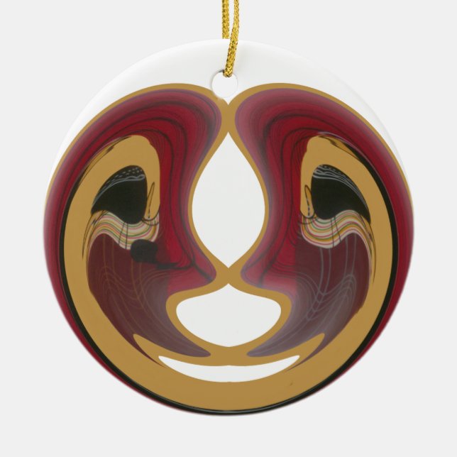 Hakuna Matata African Tratidional Tribe Image.png Ceramic Tree Decoration (Front)