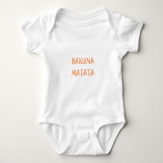 Hakuna Matata – African Tribal Text Art Baby Bodysuit (Front)