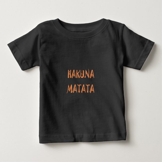 Hakuna Matata – African Tribal Text Art Baby T-Shirt (Front)