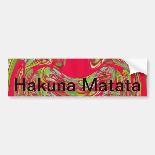 Hakuna Matata always Customise Product Bumper Sticker (Front)