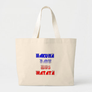Hakuna Matata Baby & Kids: French Colour Design Large Tote Bag