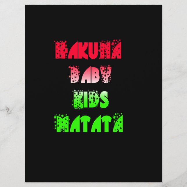 Hakuna Matata Baby Kids Gifts  amazing  colour des (Front)