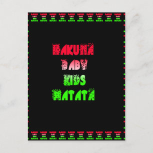 Hakuna Matata Baby Kids Gifts  amazing  colour des Postcard