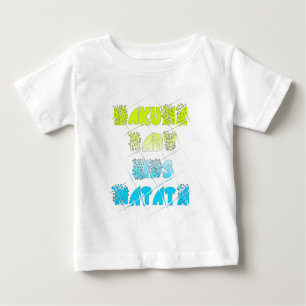 Hakuna Matata Baby Kids Happy Colours Art Print De Baby T-Shirt