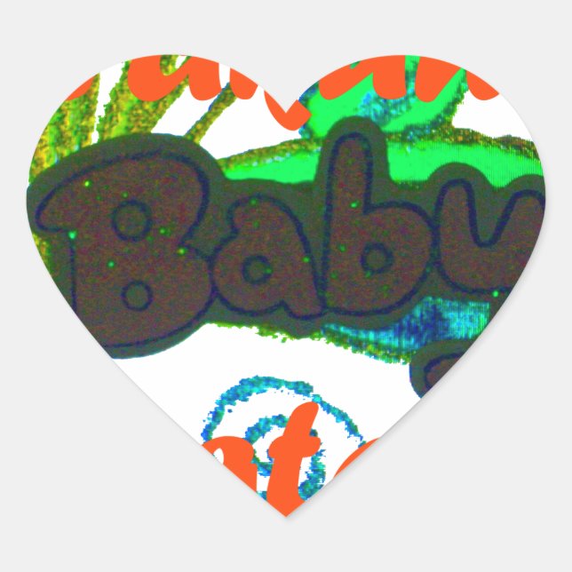 Hakuna Matata Baby.png Heart Sticker (Front)