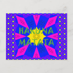Hakuna Matata Beautiful Amazing Design Colours Postcard