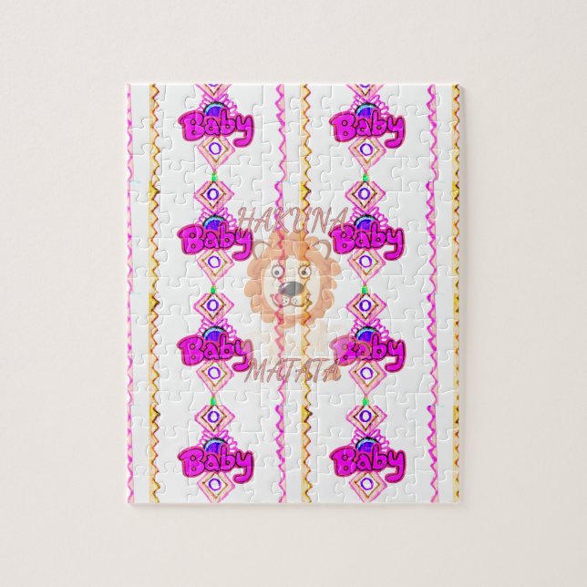 Hakuna Matata: Beautiful Baby Lion Design Motif Jigsaw Puzzle (Vertical)