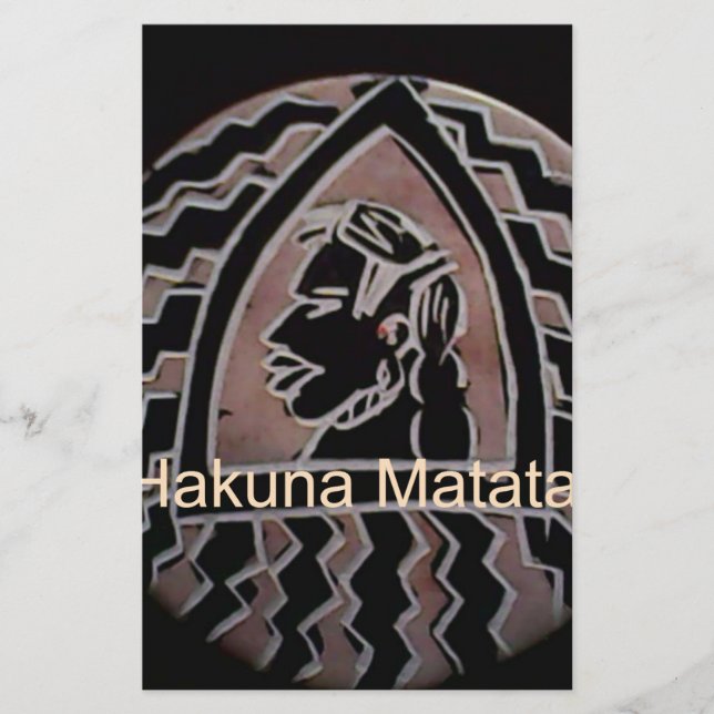 Hakuna Matata Bongo Flavour. Stationery (Front)