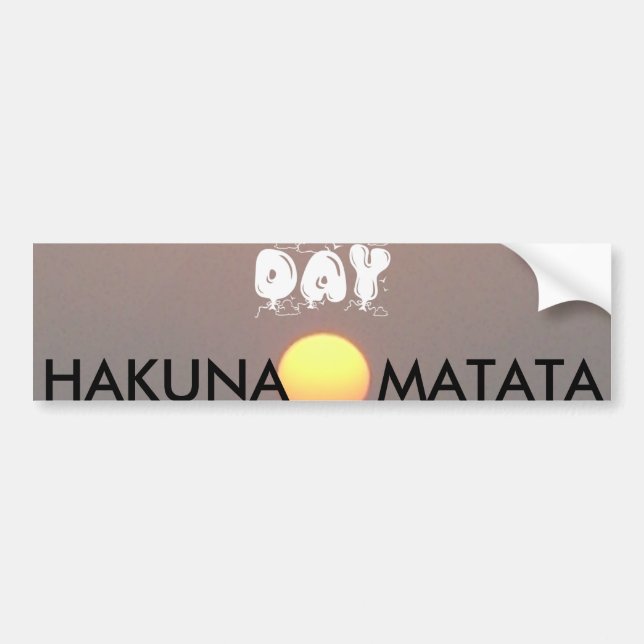 Hakuna Matata Bumper Sticker (Front)