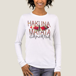 Hakuna Matata Canada Butterfly   Vibrant Flag Abst Tri-Blend Shirt