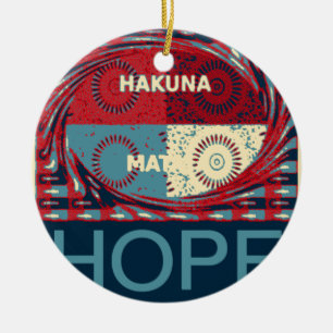 Hakuna matata ceramic tree decoration