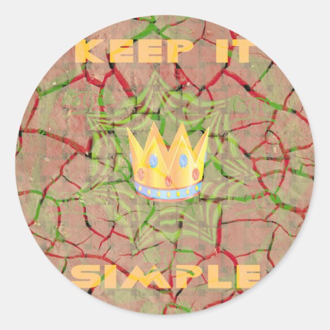 Hakuna matata classic round sticker (Front)