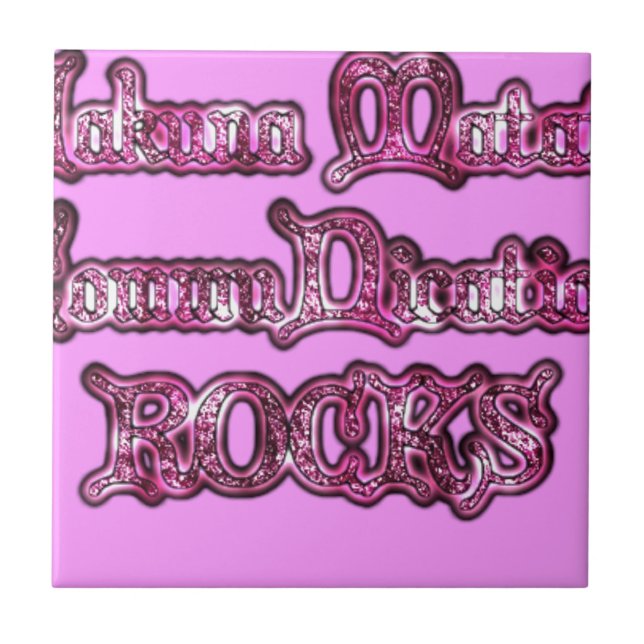 Hakuna Matata Communication ROCKS Art Print Tile (Front)