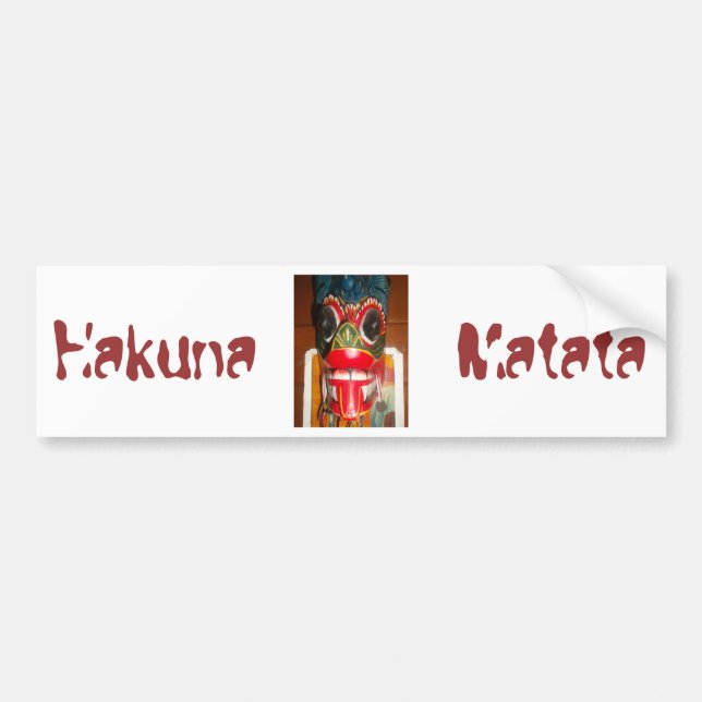 Hakuna Matata Customise Product Bumper Sticker (Front)