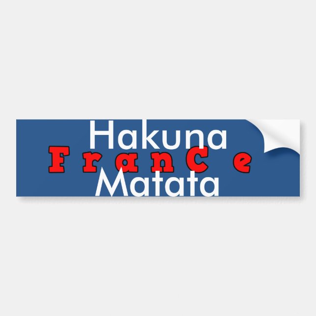 HAKUNA MATATA Customise Product Bumper Sticker (Front)