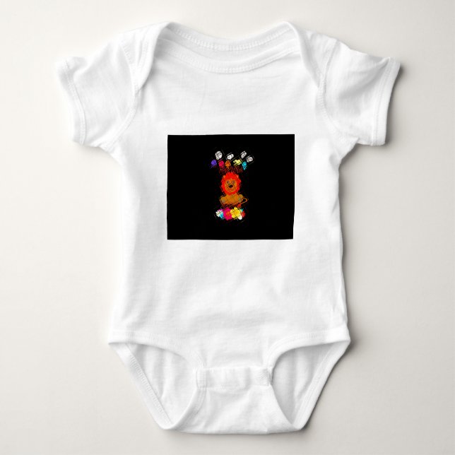 Hakuna Matata cute baby lion king design Baby Bodysuit (Front)