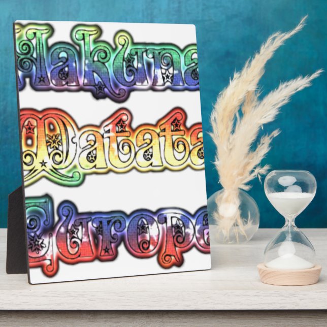 Hakuna Matata Europe Art Print/Graphic Plaque (Side)