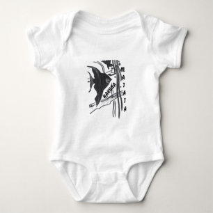 Hakuna Matata Fish Art Print Baby Bodysuit