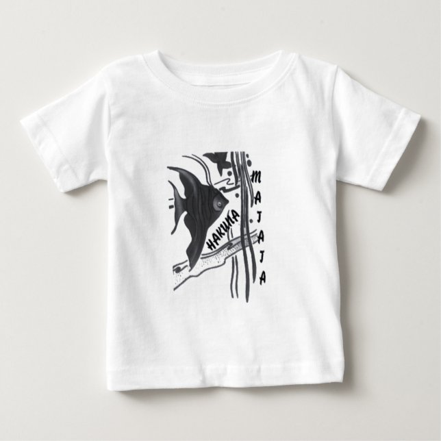 Hakuna Matata Fish Art Print Baby T-Shirt (Front)