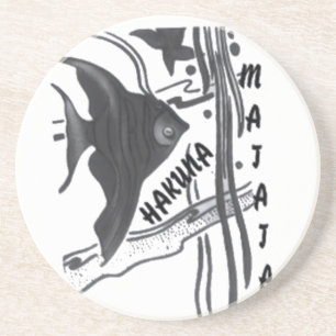 Hakuna Matata Fish Art Print Coaster