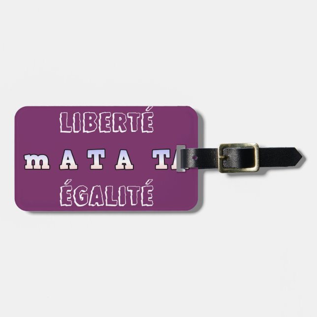 Hakuna Matata France Art Print/Graphic Luggage Tag (Front Horizontal)
