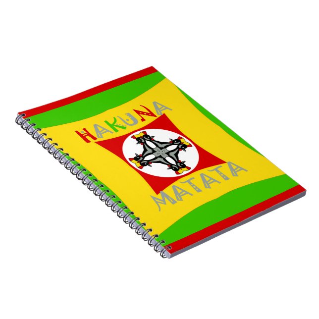 Hakuna Matata Fun Rasta Colours: Vibrant & Carefre Notebook (Right Side)