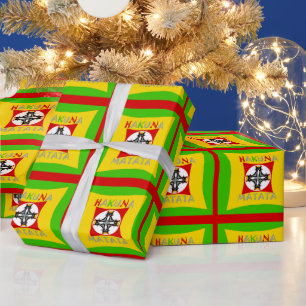 Hakuna Matata Fun Rasta Colours: Vibrant & Carefre Wrapping Paper