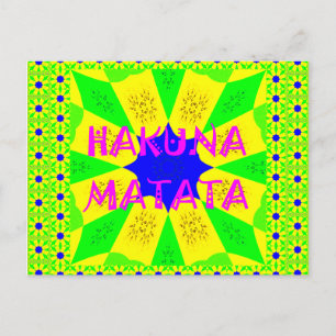 Hakuna Matata - Geometrical Global inspired custom Postcard