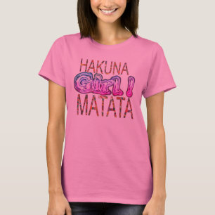 Hakuna Matata Girl African Print   Vibrant Heritag T-Shirt