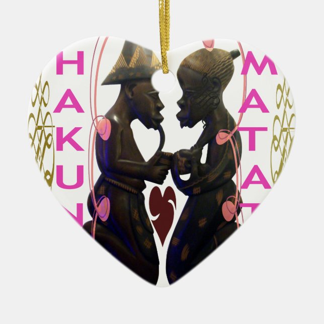 Hakuna Matata Hakunamatata Ceramic Tree Decoration (Front)
