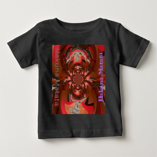 Hakuna Matata Halloween Mask Kaleidoscope Abstract Baby T-Shirt (Front)