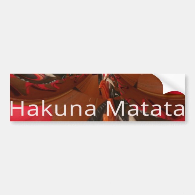 Hakuna Matata Halloween Mask Kaleidoscope Abstract Bumper Sticker (Front)