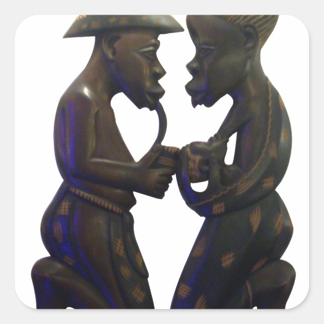 Hakuna Matata Having fun Old School is the best Square Sticker (Front)