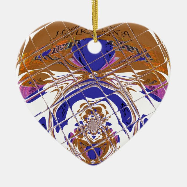 Hakuna Matata I love  Ethiopia Colour design.png Ceramic Tree Decoration (Front)