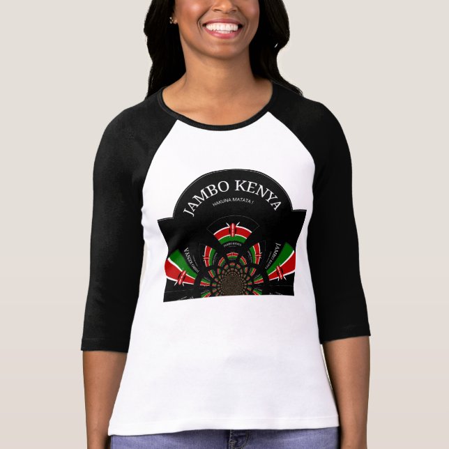 Hakuna Matata Jambo Kenya Sleeve Raglan T-Shirt (Front)