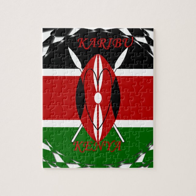 Hakuna matata Karaibu Kenya Jigsaw Puzzle (Vertical)