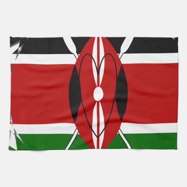 Hakuna matata Karaibu Kenya Tea Towel (Horizontal)