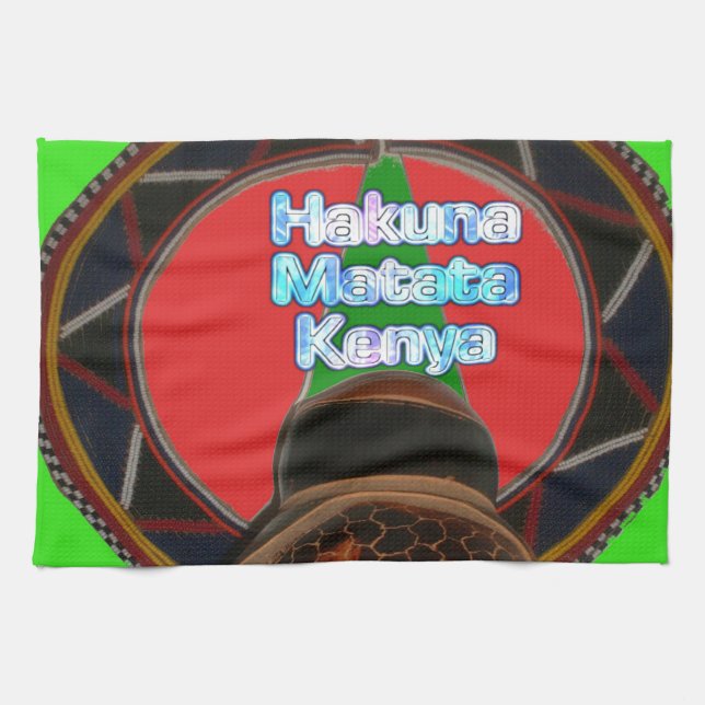  Hakuna Matata Kenya Art Print Customize Product Tea Towel (Horizontal)